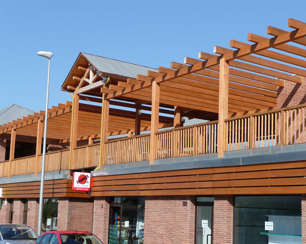Centro Comercial - Estructura de madera 2